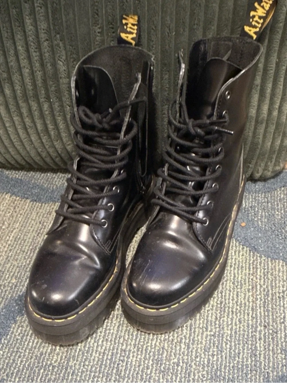 Dr. Martens Jadon Platform Boots Black Leather Men’s Size 9 No Original Box